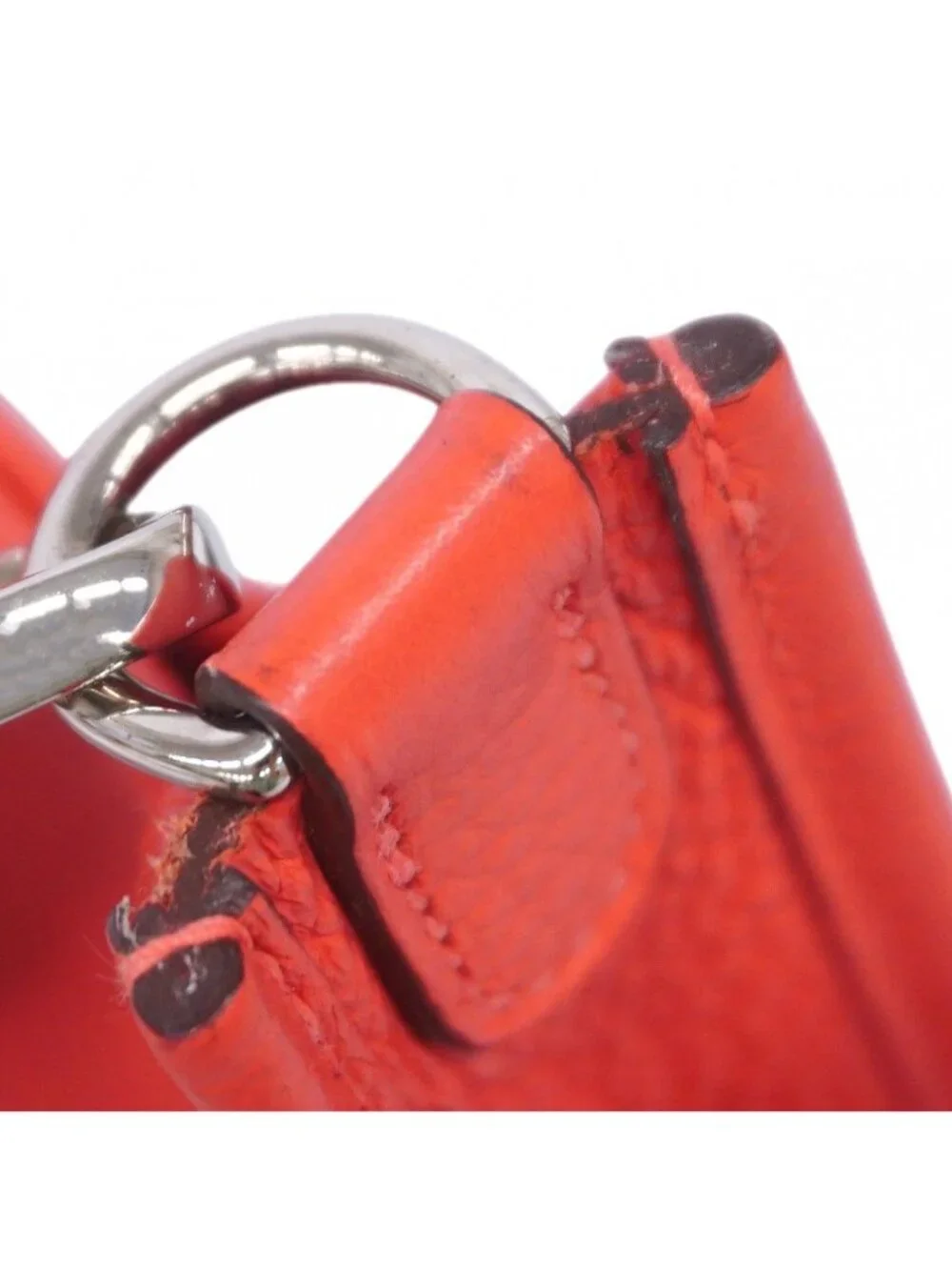 Hermes Shoulder Bag Evelyne TPM Taurillon Clemence Rouge Pivoine Silver